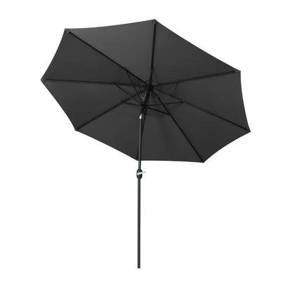 Instahut 3m Outdoor Umbrella Beach Pole Garden Patio Tilt Black - Mekamart Australia