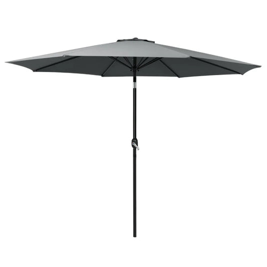 Instahut 3m Outdoor Umbrella Beach Pole Garden Patio Tilt Charcoal - Mekamart Australia