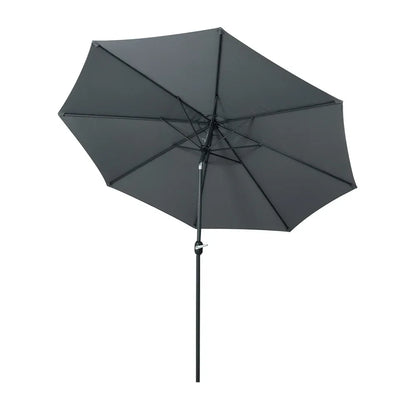 Instahut 3m Outdoor Umbrella Beach Pole Garden Patio Tilt Charcoal - Mekamart Australia