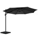 Instahut 3m Outdoor Umbrella w/Base Cantilever Beach Roma 360 Degree Tilt Black - Mekamart Australia