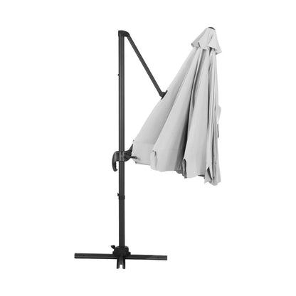 Instahut 3m Outdoor Umbrella Cantilever 360 Degree Tilt Beach Roma Grey - Mekamart Australia
