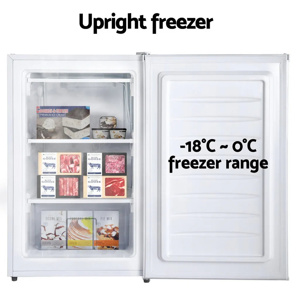 Devanti 81L Upright Freezer Fridge White - Mekamart Australia