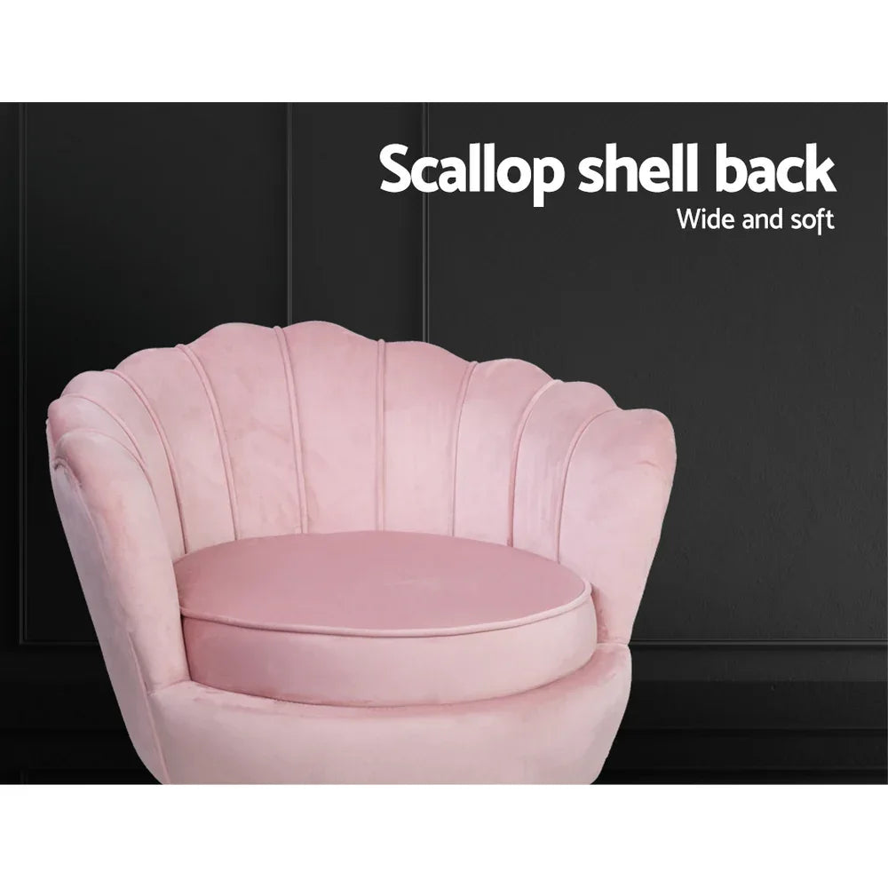 Artiss Armchair Velvet Pink Callista - Mekamart Australia