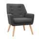 Artiss Armchair Linen Fabric Anne Charcoal - Mekamart Australia