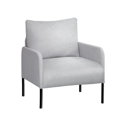 Artiss Armchair Accent Chair Pillow Fabric Grey - Mekamart Australia