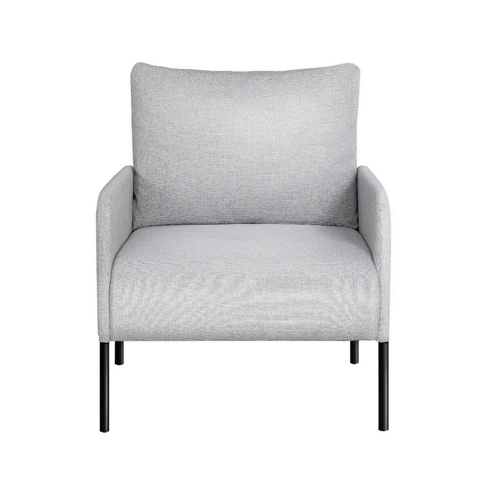 Artiss Armchair Accent Chair Pillow Fabric Grey - Mekamart Australia