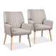 Artiss 2X Armchair Faux Fabric Beige - Mekamart Australia