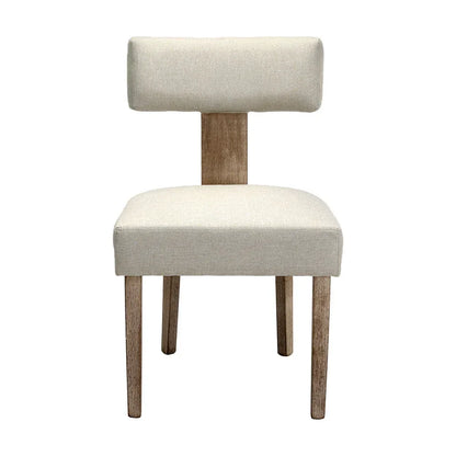 Artiss Dining Chairs Set of 4 Linen Fabric Wooden Beige - Mekamart Australia