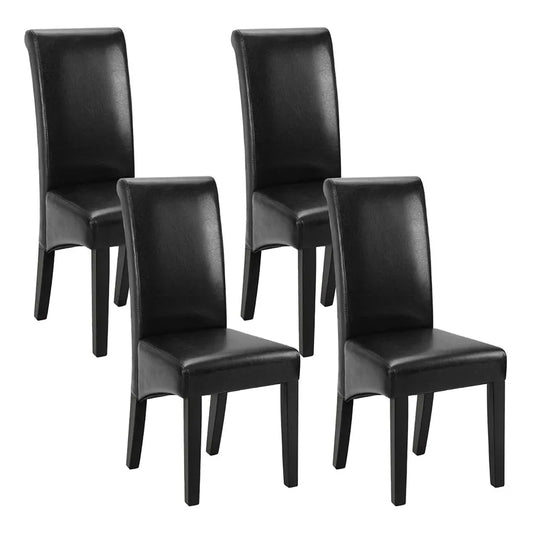 Artiss Dining Chairs Set of 2 Leather Parsons Chair Black - Mekamart Australia