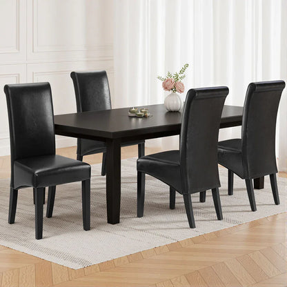 Artiss Dining Chairs Set of 2 Leather Parsons Chair Black - Mekamart Australia