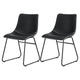 Artiss 2x Dining Chairs Retro PU Leather Kitchen Lounge Cafe Accent Chair Black - Mekamart Australia