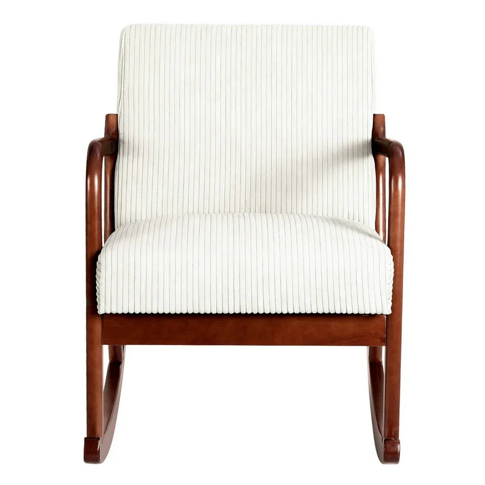 Artiss Rocking Armchair Nursing Chair Corduroy Beige - Mekamart Australia