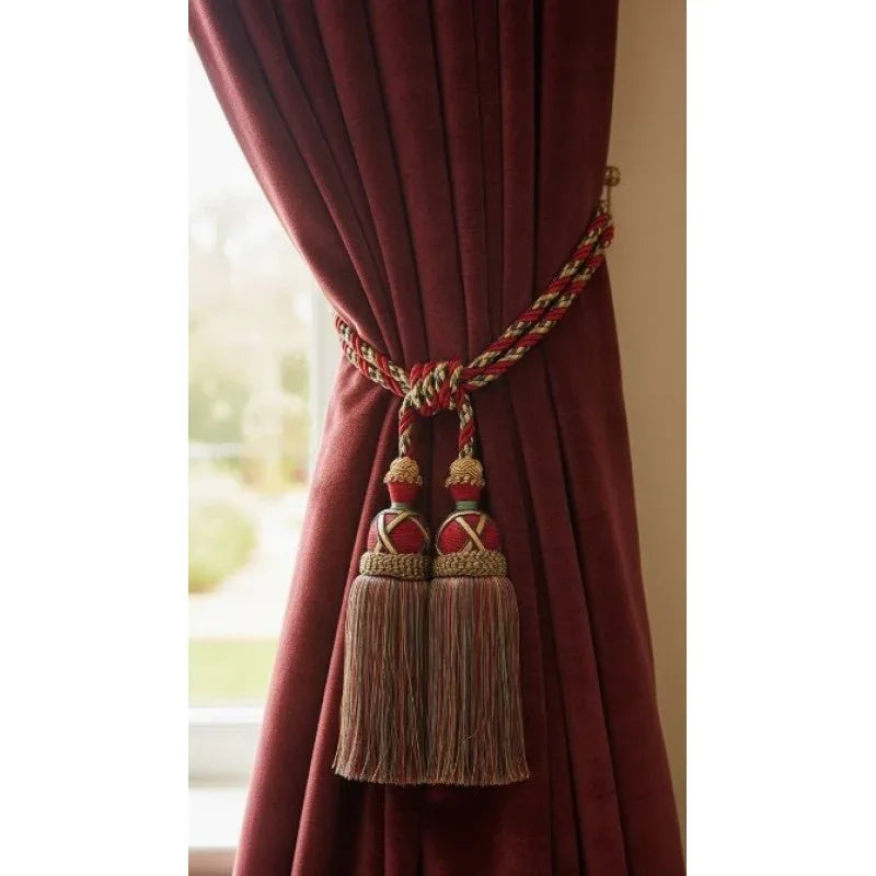 Multi Coloured Double Tassel Curtain Tieback - Mekamart Australia