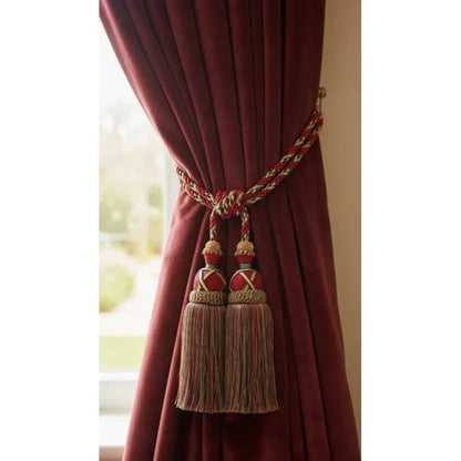 Multi Coloured Double Tassel Curtain Tieback - Mekamart Australia