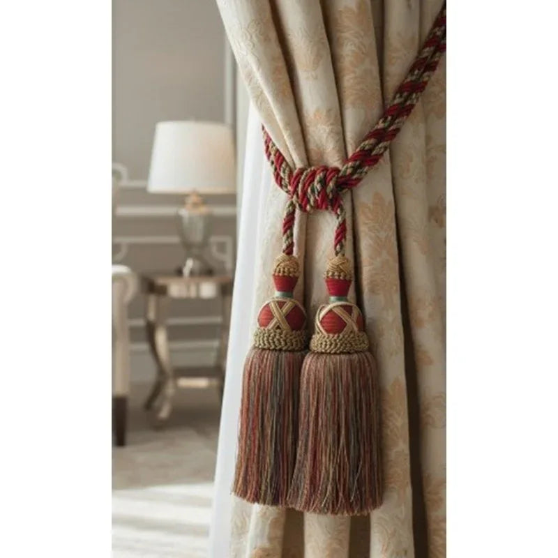 Multi Coloured Double Tassel Curtain Tieback - Mekamart Australia