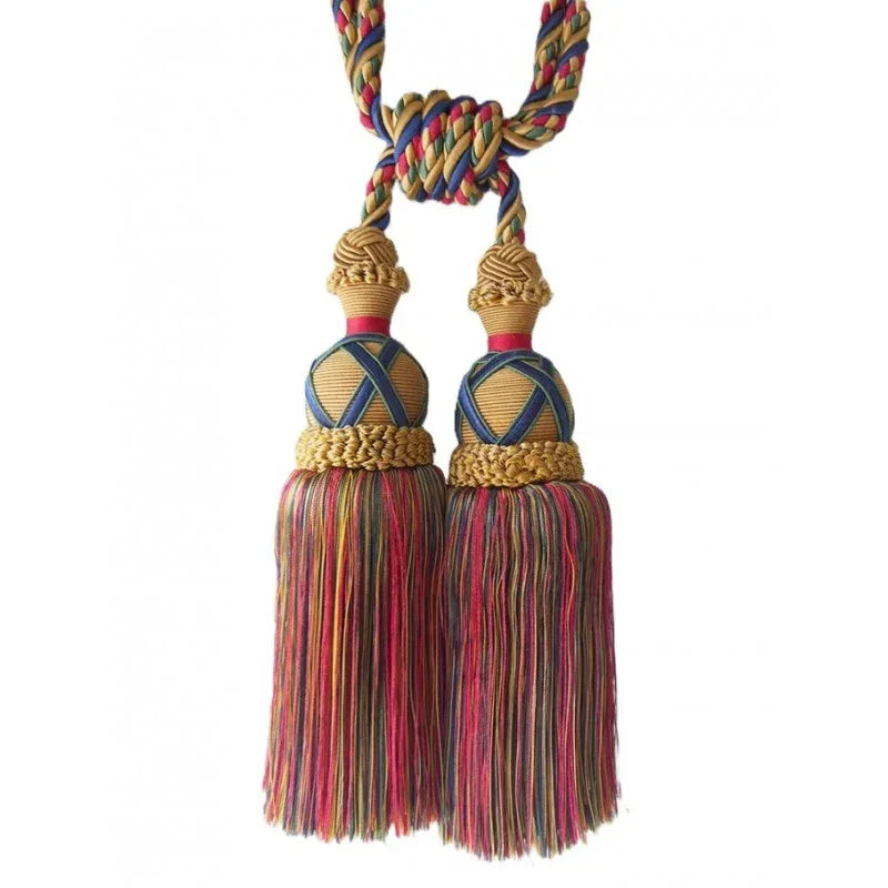 Multi Coloured Double Tassel Curtain Tieback - Mekamart Australia