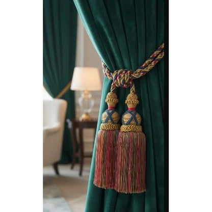 Multi Coloured Double Tassel Curtain Tieback - Mekamart Australia