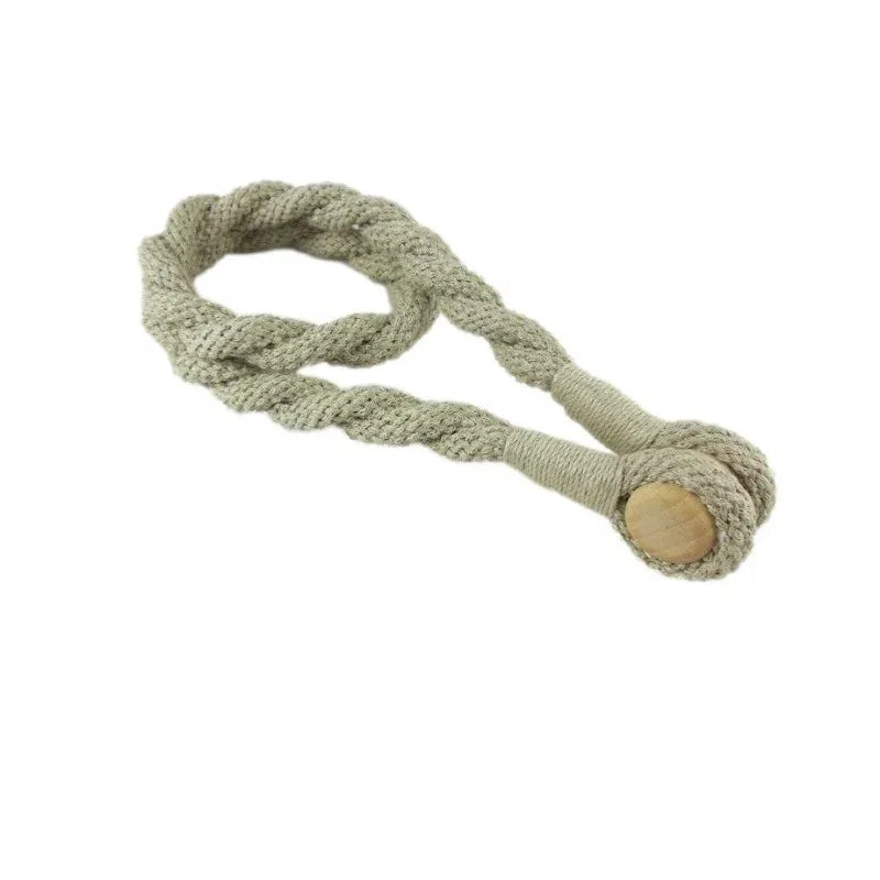 Magnetic weaved rope tieback Linen - Mekamart Australia