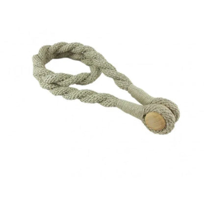 Magnetic weaved rope tieback Linen - Mekamart Australia