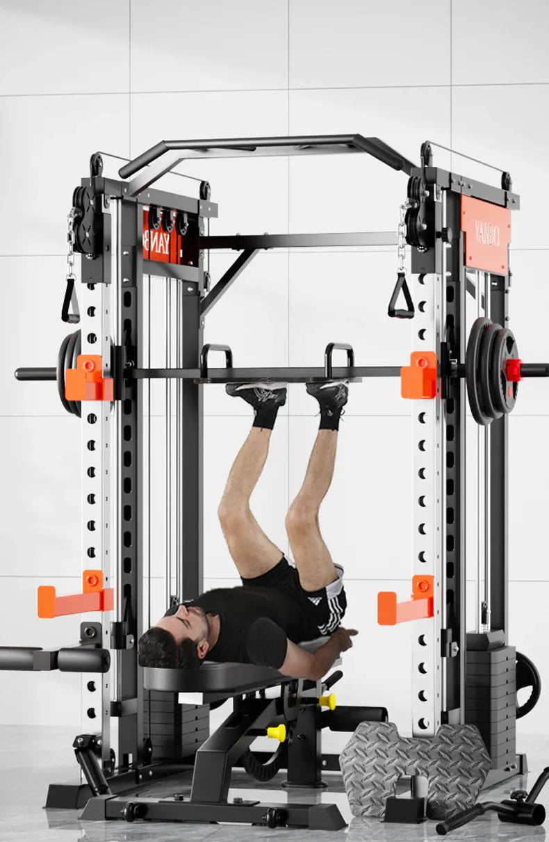 SmartFit M1 Max 130kg Pin Loaded Multi Functional Training Smith Machine Home Gym Power Rack Machine - Mekamart Australia
