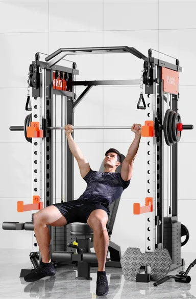 SmartFit M1 Max 130kg Pin Loaded Multi Functional Training Smith Machine Home Gym Power Rack Machine - Mekamart Australia