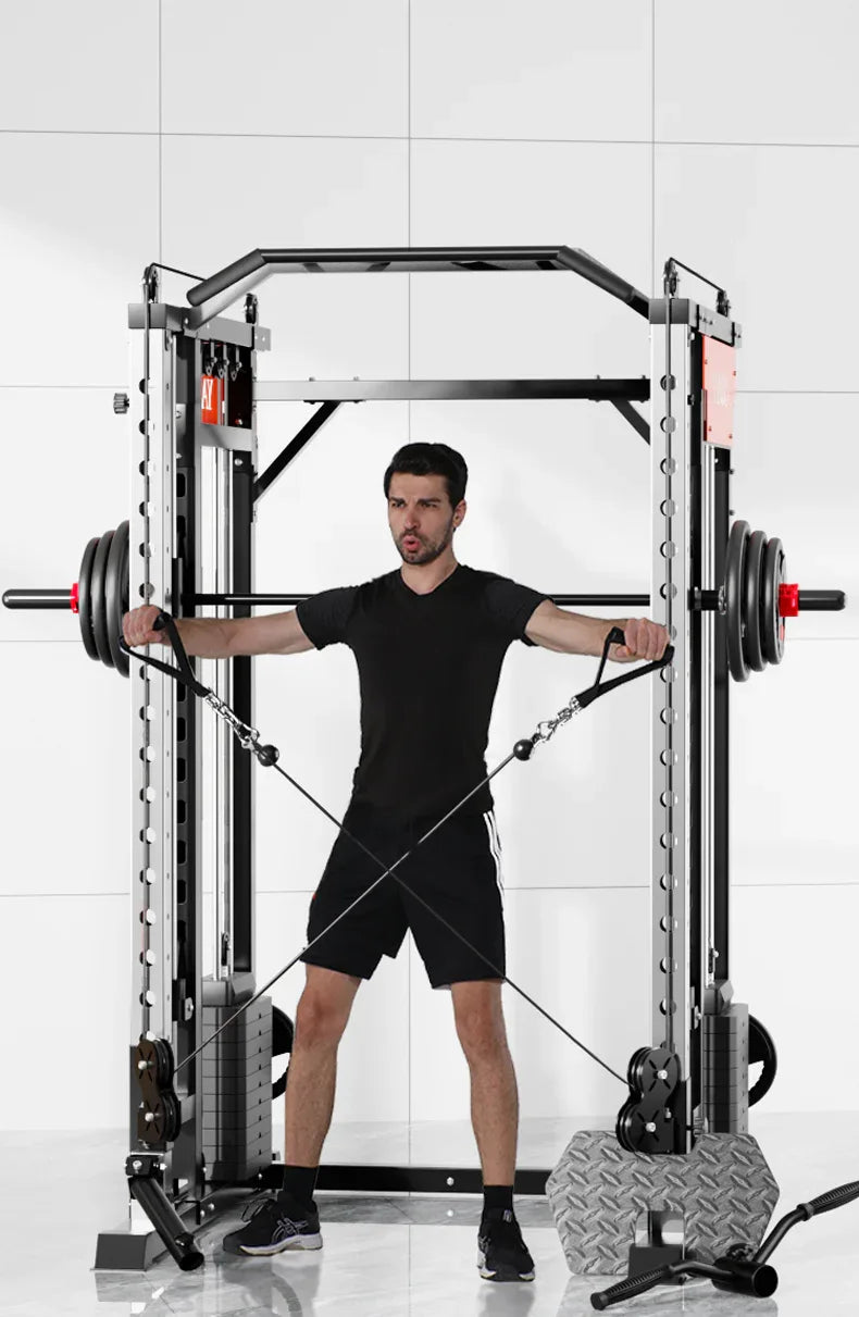 SmartFit M1 Max 130kg Pin Loaded Multi Functional Training Smith Machine Home Gym Power Rack Machine - Mekamart Australia