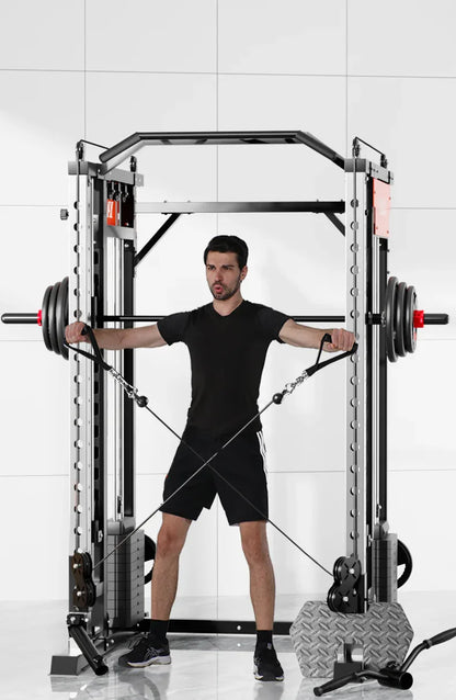 SmartFit M1 Max 130kg Pin Loaded Multi Functional Training Smith Machine Home Gym Power Rack Machine - Mekamart Australia