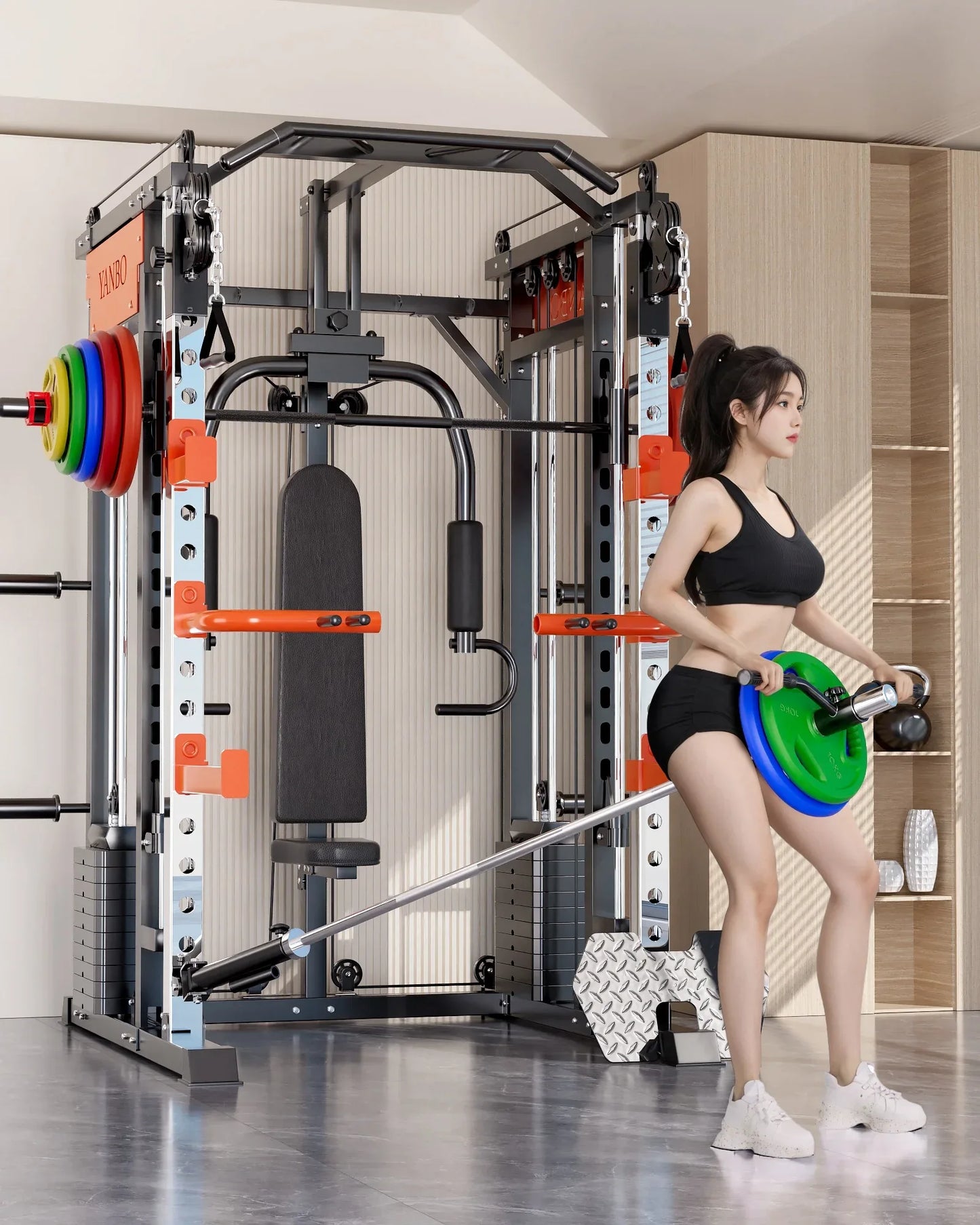 130kgs pin loaded SmartFit M1 Ultra Leg Press and Chest Fly Multi Functional Training Smith Machine Home Gym - Mekamart Australia