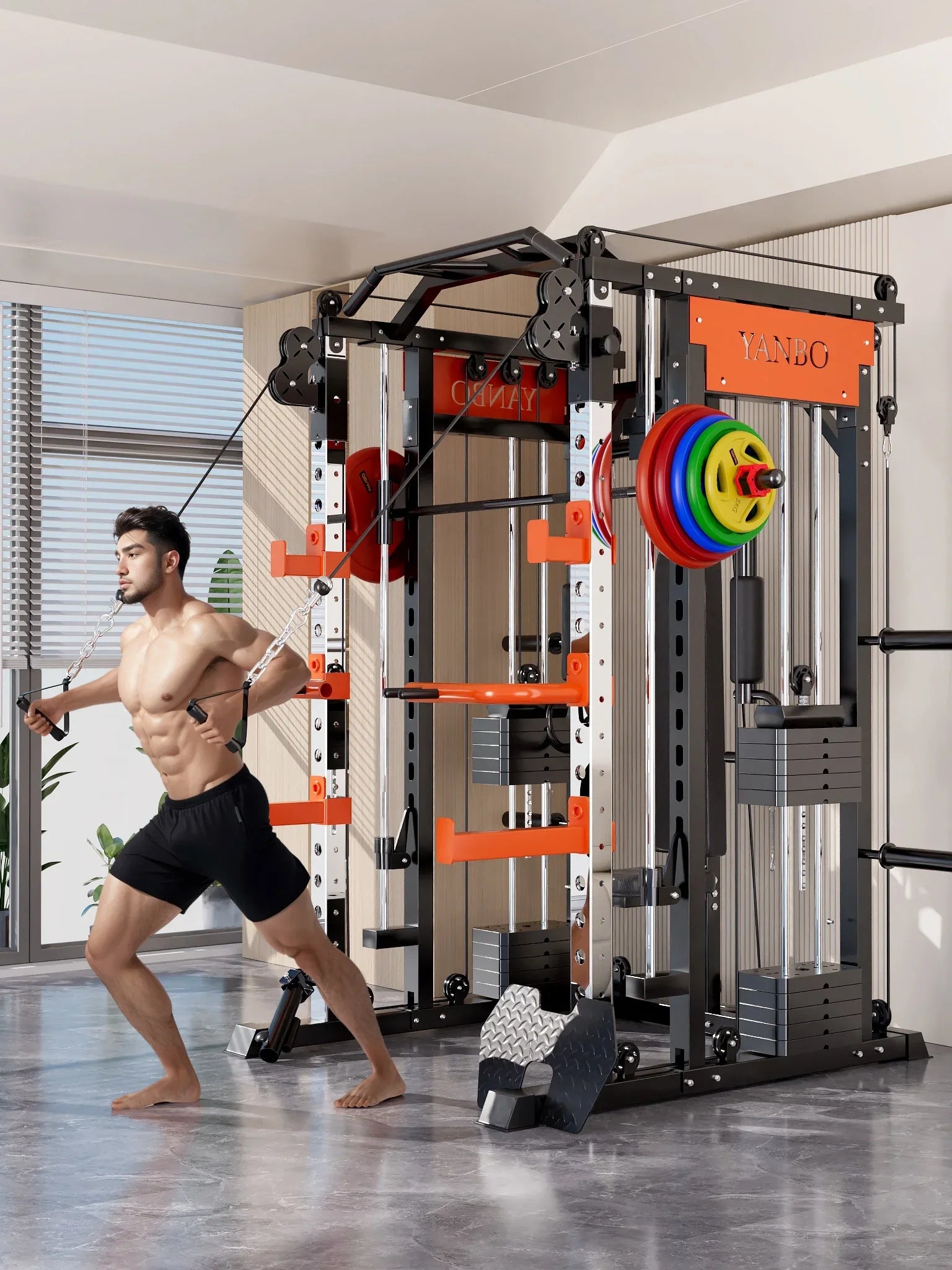130kgs pin loaded SmartFit M1 Ultra Leg Press and Chest Fly Multi Functional Training Smith Machine Home Gym - Mekamart Australia