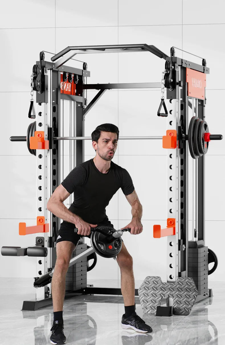 SmartFit M1 Max 130kg Pin Loaded Multi Functional Training Smith Machine Home Gym Power Rack Machine package - Mekamart Australia