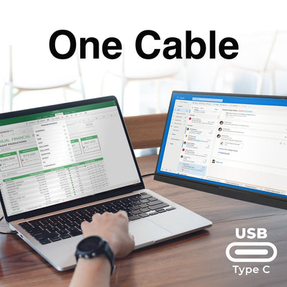 Laser 15.6 Inch Portable Monitor with USB-C and HDMI