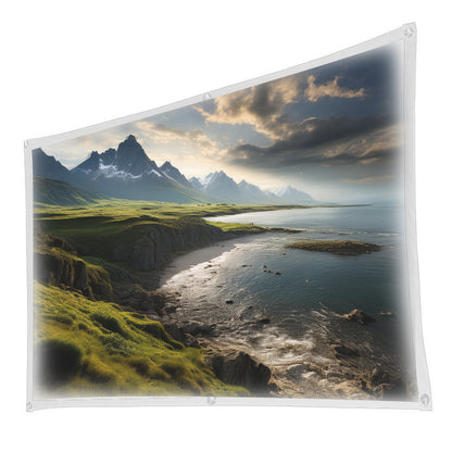 100 Inch White Projector Screen with Setup Kit