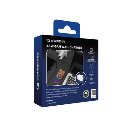 Laser ChargeCore 45W PD GaN USB-C Wall Charger