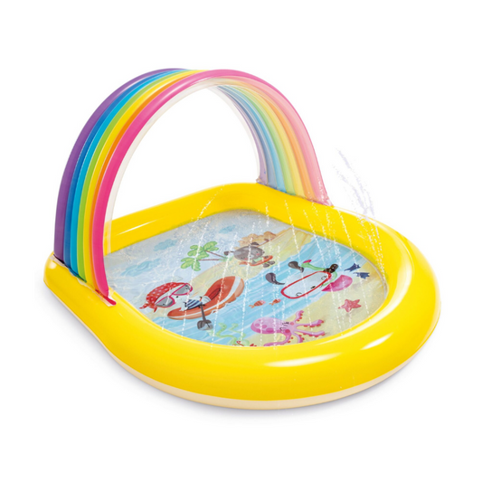 Intex Rainbow Arch Inflatable Spray Kiddie Pool 57156