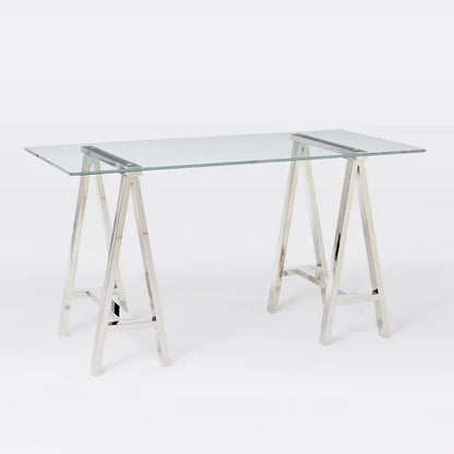 Stainless Steel & Glass Venus Office Desk Table - Mekamart Australia