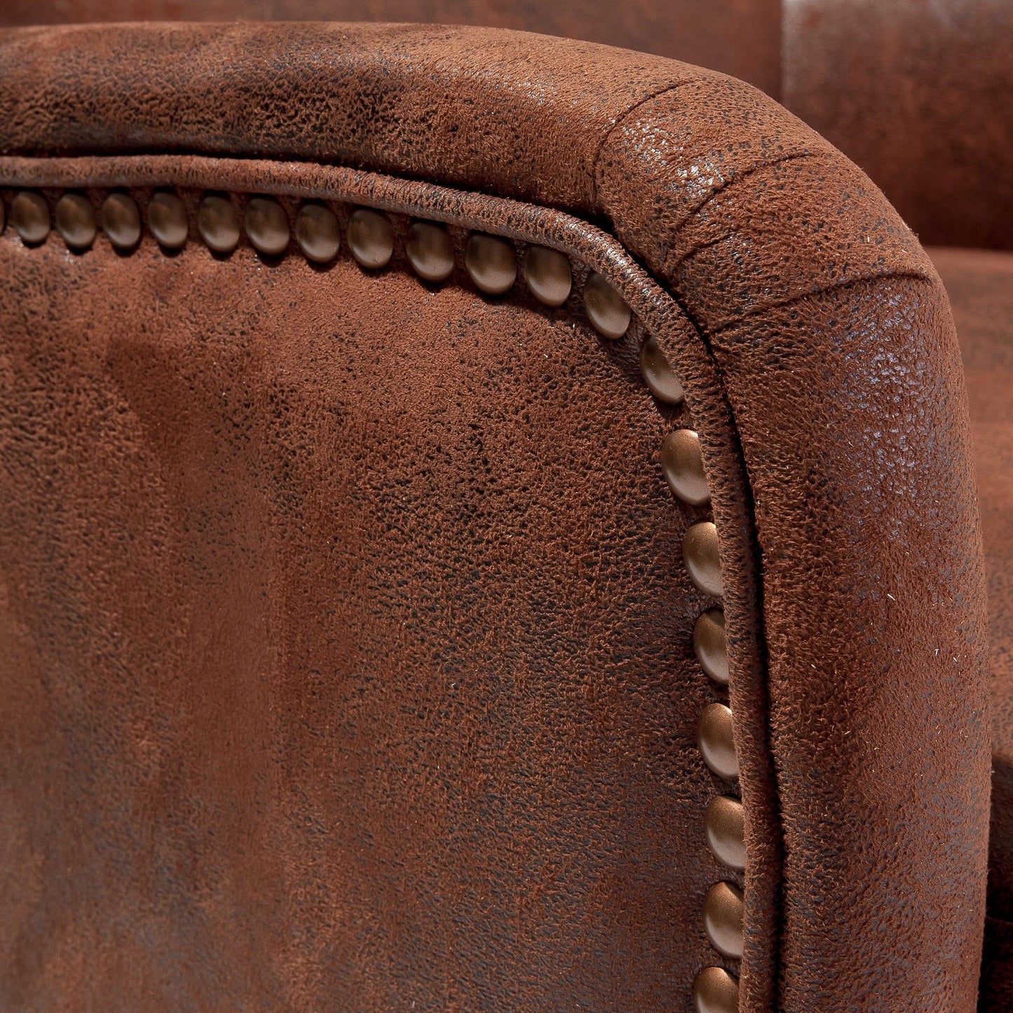 Salerno Brown Microfibre High Back Armchair - Mekamart Australia