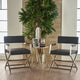 Rocklin Steel & Bonded Leather Director chair Armchair in Black - Mekamart Australia
