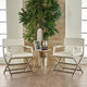 Rocklin Steel & Bonded Leather Director chair Armchair in White - Mekamart Australia