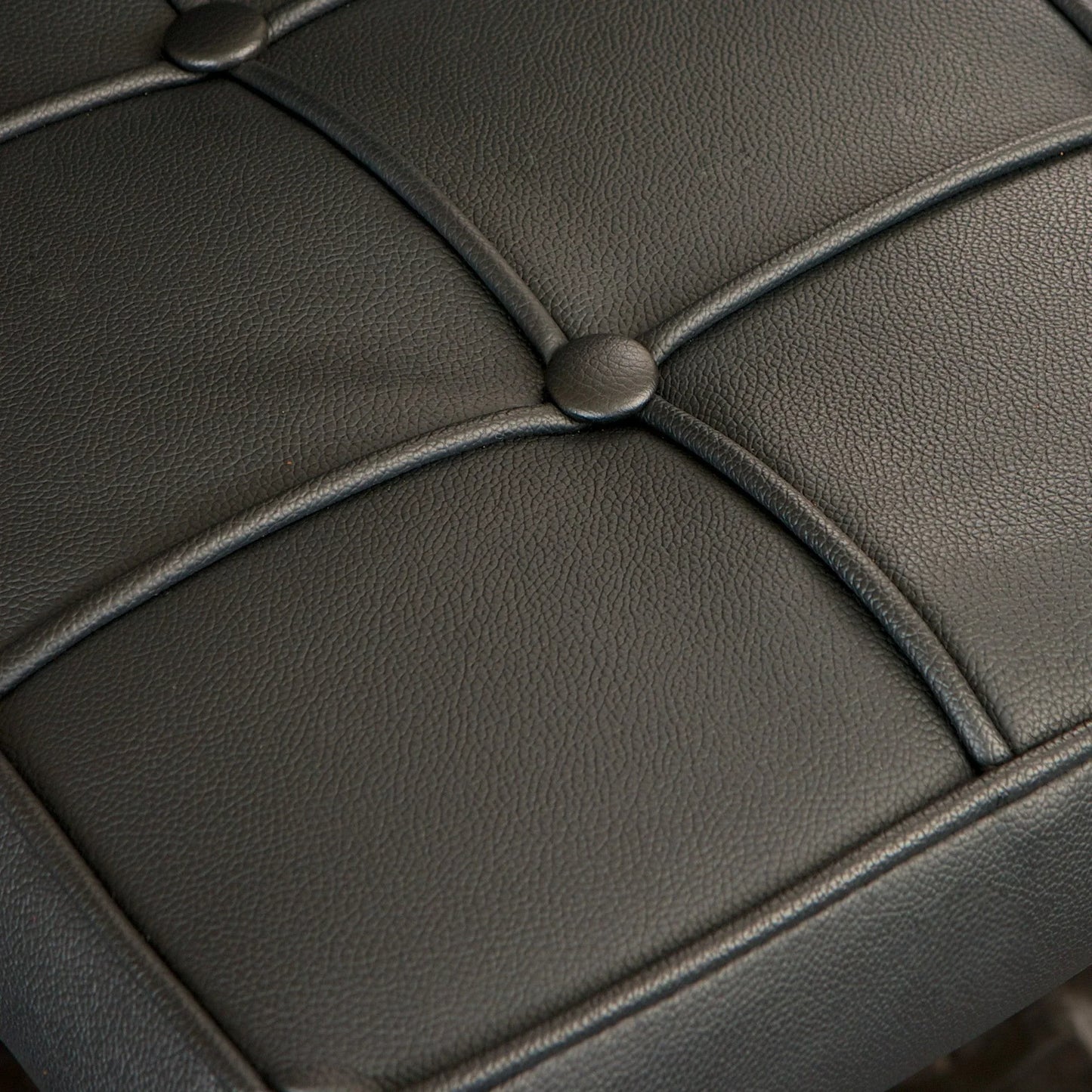 Pandora Bonded Leather & Steel Bar Stool in Black - Mekamart Australia
