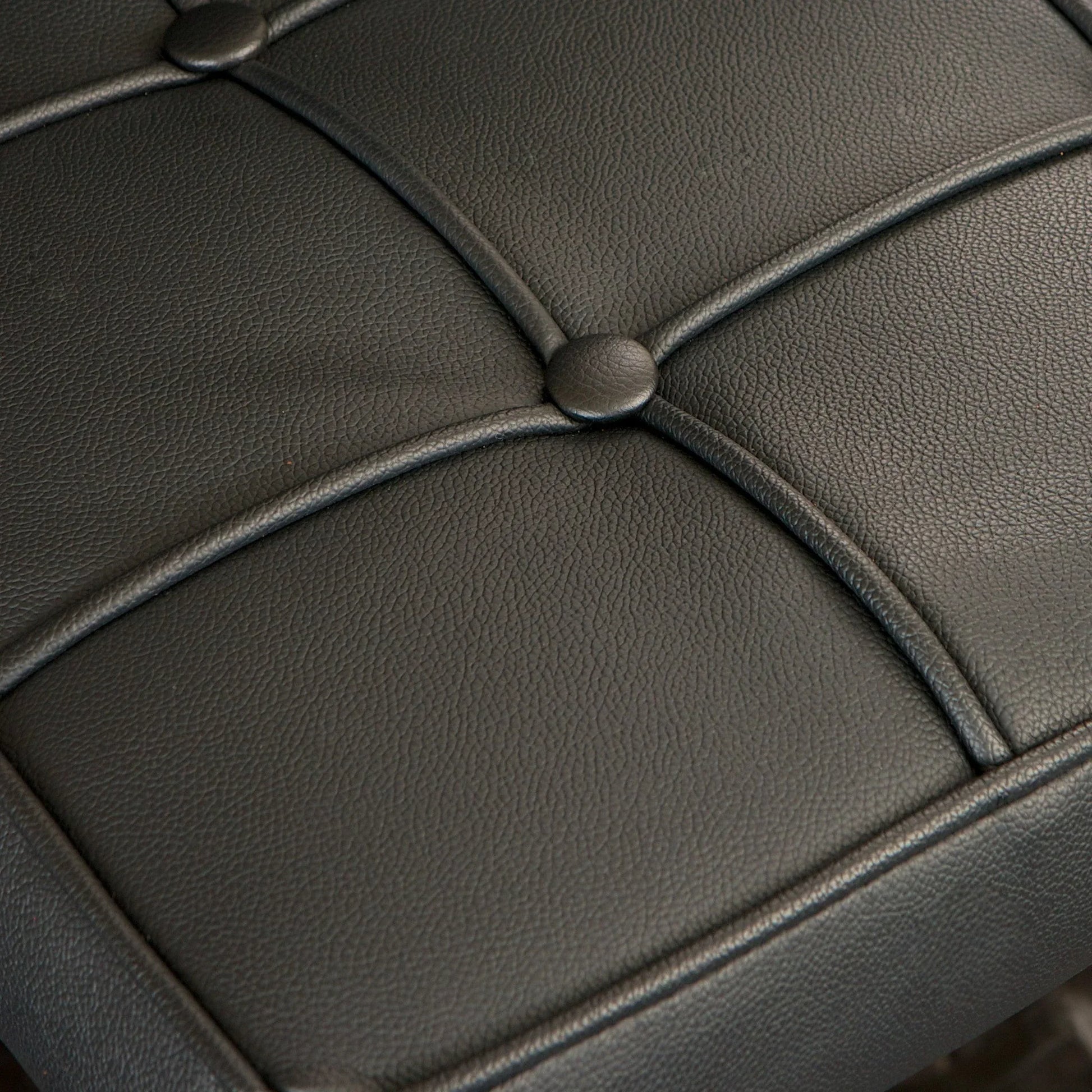 Pandora Bonded Leather & Steel Bar Stool in Black - Mekamart Australia