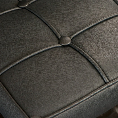 Pandora Bonded Leather & Steel Bar Stool in Black - Mekamart Australia