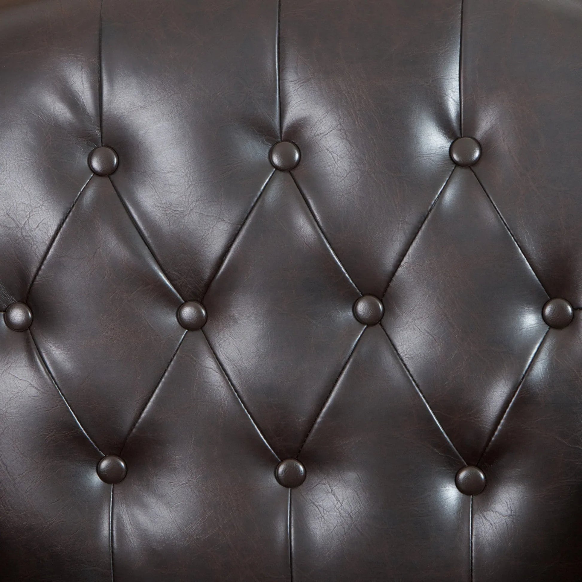 Coogee Bonded Leather Armchair & Ottoman in Brown - Mekamart Australia