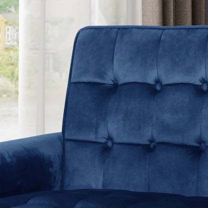 Lewisham Navy Blue Tufted Velvet Armchair - Mekamart Australia