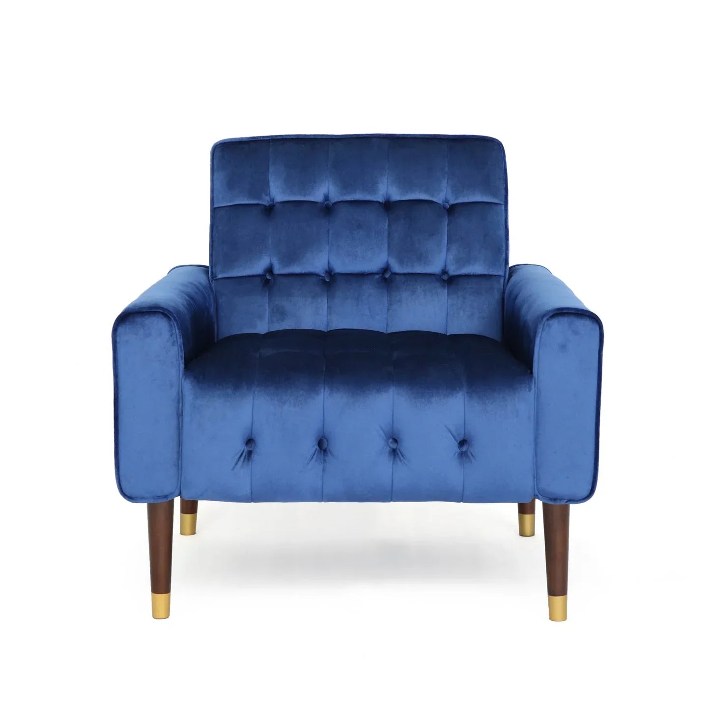Lewisham Navy Blue Tufted Velvet Armchair - Mekamart Australia