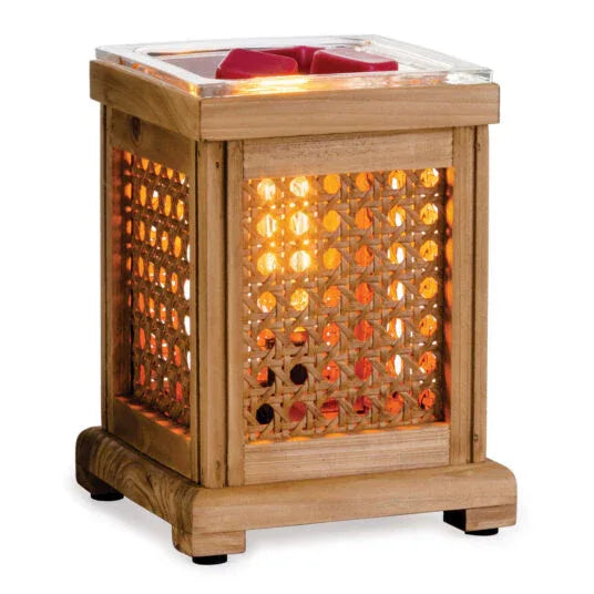 Wood & Cane Vintage Bulb Illumination Warmer - Mekamart Australia