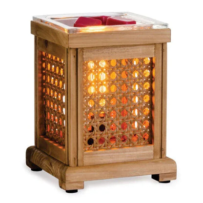 Wood & Cane Vintage Bulb Illumination Warmer - Mekamart Australia