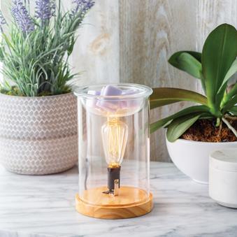 Wood & Glass Vintage Bulb Illumination Warmer - Mekamart Australia