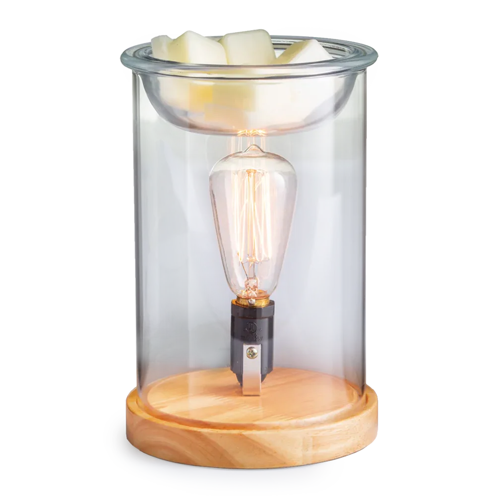 Wood & Glass Vintage Bulb Illumination Warmer - Mekamart Australia
