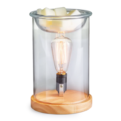 Wood & Glass Vintage Bulb Illumination Warmer - Mekamart Australia