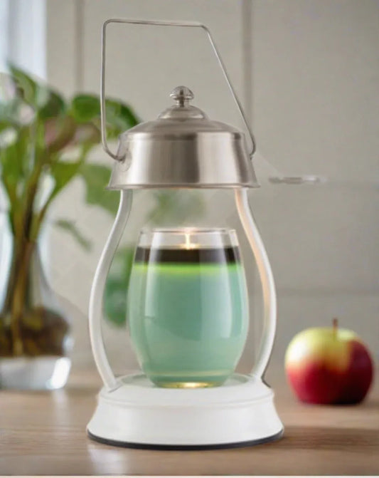 White Nickel Hurricane Lantern - Mekamart Australia